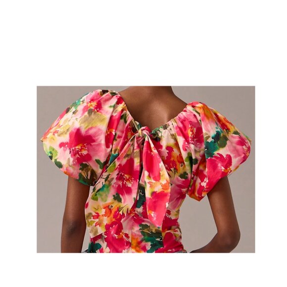 J. Crew Cecily Top in Multi Floral Stretch Cotton Poplin Blend Size 4. - Picture 5 of 9
